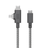 Native Union Belt Cable Duo Pro (USB-C - USB-C, Lightning) 2,4m, 240w, zebra