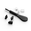 Mobile Origin USB-C Dust Plug & Cleaning Brush CL1 Black/Clear for iPhone/Android