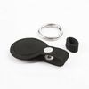 Mobile Origin AirTag Outdoor Leather Keychain A7, black