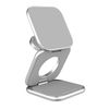 Mobile Origin 3in1 Qi2 25W UltraSlim Foldable Charger PW36 MagSafe Compatible Silver
