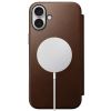 Nomad Modern Leather Folio, brown - iPhone 16 Plus