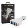 Ecobox Ładowarka samochodowa Faston 4XUSB 7A Quick Charge QC3.0 Biały