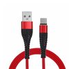REDX KABEL USB TYP-C QC 3.0 CZERWONY 2M WZMACNIANY