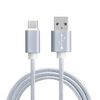 Economy Kabel USB - Typ-C 2A 1m Quick Charge QC3.0 Srebrny oplot