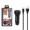 Somostel Ładowarka samochodowa 2XUSB + kabel USB - Lightning 5A 1m Quick Charge QC3.0 Czarny Aluminium