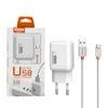 Somostel ładowarka sieciowa USB 10W + kabel USB - Micro USB 2.1A 1m biały SMS-A52