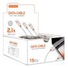 KABEL USB TYP-C 2A SOMOSTEL BIAŁY 2000mAh QUICK CHARGER 1M POWERLINE USB-C SMS-BP03 15SZT PREZENTER