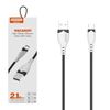 Somostel Kabel USB - Typ-C 2.1A 20W 1.2m Quick Charge QC3.0 Czarny Powerline SMS-BP04