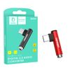 ADAPTER HF TYP-C DENMEN CZERWONY AUDIO JACK DU03