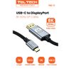 Teltech kabel 8K USB-C - DisplayPort 5A 100W 8K 60Hz 1m Thunderbolt czarny THD-10