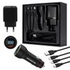 Somostel Ładowarka sieciowa + kabel USB - Typ-c / microUSB / Lightning 1m Czarny SMS-SM02