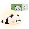 Ecobox Lampa LED Panda dla dzieci 1W Biało-czarny Silikon