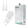 Ecobox ładowarka sieciowa GaN Typ-C + kabel Typ-C - Typ-C 33W biały