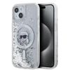 Karl Lagerfeld Liquid Glitter Karl Head MagSafe Case for iPhone 15 Transparent