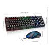 T-wolf Klawiatura + mysz pc podświetlana Gaming przewodowa Czarny
