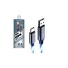KABEL USB TYP-C 3.1A SOMOSTEL LED BLUE 3100mAh QUICK CHARGER QC 1.2M POWERLINE SMS-BY01 NIEBIESKI - USZKODZONE PUDEŁKO