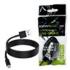 VIRAGE KABEL USB TYP-C CZARNY 3A 60W 1M Quick Charge Andorid Auto 480Mb/s logo - polly bag oem