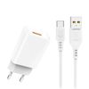 Teltech Ładowarka sieciowa DC01 USB + kabel USB - USB-C 2.4A 12W 1m Biały