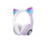 Ecobox Słuchawki bluetooth nauszne Kids Cat fioletowy