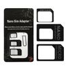 ADAPTER 4W1 micro SIM + nano SIM UNIWERSALNY ADAPTER KART SIM 4W1 KLUCZYK CZARNY
