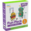 myFirst 3dPen Make Filaments Fun Pack - zestaw kreatywny do długopisu 3dPen, zawiera 5 szablonów, 12 wkładów PCL (25 m), nakręcany napęd do modeli, arkusz termoplastyczny (robot world)