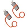 Adapter 4smarts USB-C do Lightning PD 27W szary 2szt