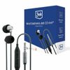 3MK Wired Earphones Jack 3,5 mmsłuchawki douszne czarny/black Jack 3,5mm
