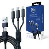 3MK Hyper Cable 3w1 USB-A/USB-C -USB-C/Micro/Lightning 1.5m Czarny/Black Kabel