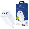 Ładowarka sieciowa 3MK Hyper GaN Charger 65W 1xUSB-A 2xUSB-C PD QC4+ biały
