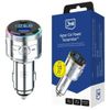 Ładowarka samochodowa 3MK Hyper Car      Power Transmitter 48W QC PD PPS USB-C/USB-A z transmiterem audio srebrny