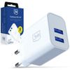 Ładowarka Sieciowa 3MK FlowPower 2xUSB-A 10W 2.4A biały