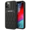 AMG AMHCP12LOSDBK iPhone 12 Pro Max6,7" czarny/black hardcase Leather Curved Lines