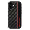 Audi Carbon Fiber Stripe iPhone 16 6.1" czarny/black hardcase AUS-TPUPCIP16-R8/D1-BK