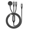 AWEI kabel W23 3w1 usb-c/lightning/watch100W/10W/2.5W czarny/black