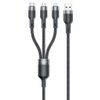 AWEI kabel CL-975 usb-c/lightning/micro  3w1 czarny/black