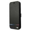 Etui BMW BMBKP13LPUCARTCBK iPhone 13Pro / 13 6,1" czarny/black bookcase M Collection PU Carbon Stripe