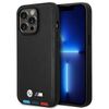 Etui BMW BMHMP14X22PTDK iPhone 14 ProMax 6,7" czarny/black Leather Stamp Tricolor Magsafe