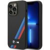 Etui BMW BMHCP14X22SOTK iPhone 14 ProMax 6,7" czarny/black Silicone Slanted Sttripes
