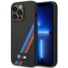 Etui BMW BMHMP14L22SOTK iPhone 14 Pro6,1" czarny/black Silicone Slanted Sttripes MagSafe