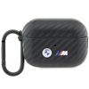 BMW BMAP2WMPUCA2 AirPods Pro 2(2022/2023) cover czarny/black Carbon Double Metal Logo