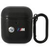 BMW BMA222PVTK AirPods 1/2 coverczarny/black Leather Curved Line