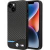 Etui BMW BMHCP13M22NBCK iPhone 13 / 14/ 15 6.1" czarny/black Leather Carbon