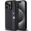 BMW BMHCP15X23PUPVK iPhone 15 Pro Max6.7" czarny/black hardcase Perforated Tricolor Line