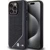 BMW BMHMP15L23PUCPK iPhone 15 Pro 6.1"czarny/black hardcase Perforated Twisted Line MagSafe