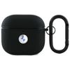 BMW BMA4SSLBK AirPods 4 cover            czarny/black Geniune Leather Silver Logo