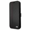 Etui BMW BMFLBKP12LMCARBK iPhone 12 Pro Max 6,7" czarny/black book M Collection PU Carbon Stripe
