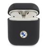 BMW BMA2SSLNA AirPods 1/2 covergranatowy/navy Geniune Leather Silver Logo