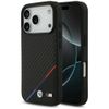 Etui BMW M Carbon Tricolor Line MagSafe  do iPhone 17 Pro czarny