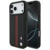 Etui BMW M Perforated Stripe Logo        MagSafe do iPhone 17 Pro Max czerwony