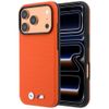 Etui BMW M Quadrille Kevlar Metal Logo MagSafe do iPhone 18 Pro Max / 17 Pro Max pomarańczowy